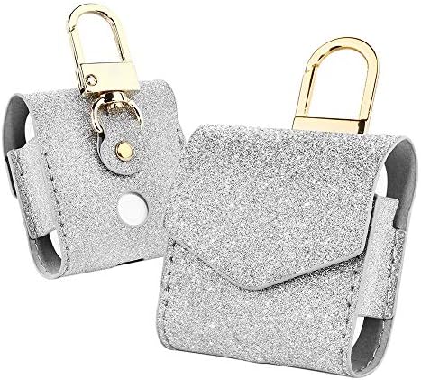 Fashion Women Glitter Magnetic Leather Cover with Anti-lost Keychain