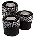 Modern Tabletop Tea Light Set - Brown and Copper - Contains 3 Tealight Holders, Glass Beads, and Leaf Shaped Tealight Tray.