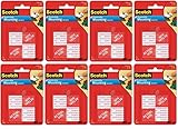 Scotch Removable Mounting Squares , 1 In x 1 In, 16 Squares (Pack of 8)