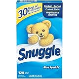 Snuggle Fabric Softener Dryer Sheets, Blue Sparkle, 120 Count