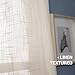 jinchan Sheer French Door Curtains Linen Textured French Door Panel 40 inches Long Curtains for French Doors with Single Tieback Taupe 1 Panel