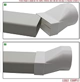 Kair 110x54mm Rectangular to 100mm Round Ducting Adaptor Connector UK Made view 4
