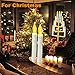 12 Pcs Battery Operated Led Flameless Floating Candles Lights With Timer For Party Decor,Window Candlesticks,Electric Fake Taper Candle For Halloween/Christmas/Thanksgiving/Birthday/Church Decorations
