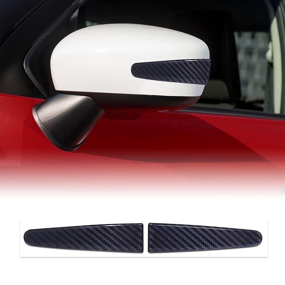 4R Quattroerre.it Protective Adhesive Mirror Safe Profiles For Cars, Carbon, Set of 2