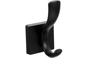 BESPORTBLE Wall Mount Metal Coat Hook Matte Black Single Hook for Hanging Towels Clothes Entryway Bathroom Wall