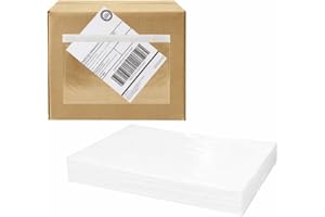 Volokitx 110-Pack 7.5"x5.5" Clear Adhesive Packing List Envelopes, Top-Loading Packing Slip Pouches