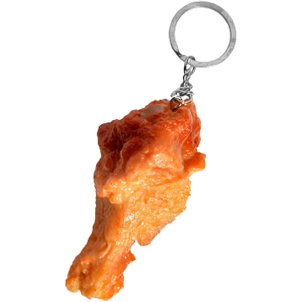 Funny Fried Chicken Keychain – Imitation Food Keyring For Backpacks & Bags