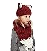 Sumolux Winter Kids Warm Fox Animal Hats Knitted Coif Hood Scarf Beanies for Autumn Winter