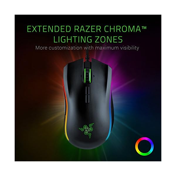 Razer Mamba Elite Gaming Mouse with 16.000 DPI 5G Optical Sensor, 9 Programmable Buttons, Ergonomic Form Factor, Powered…