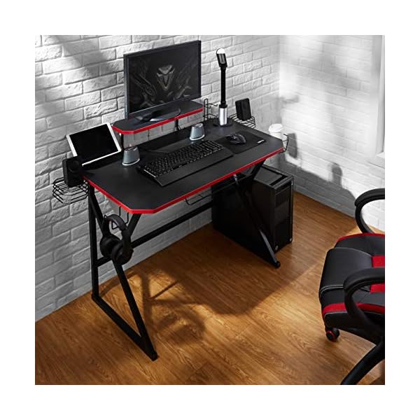 Amazon Basics Gaming Computer Desk with Storage for Controller