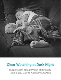 Cámara inalámbrica LeFun, monitor para bebés, WiFi, cámara de vigilancia HD 720P IP, cámara de video Nanny Cam, grabación de video con Tilt Pan, detección remota de movimiento, audio bidireccional y visión nocturna