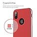 iPhone X/iPhone Xs Case, ROCK [Royce] - Red [Ultra Thin][Heavy Duty][Metal Texture Side Buttons][Dual Layered][Slim Fit][Hard PC + Soft TPU] for Apple iPhone X/iPhone Xs