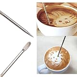 Soooku Barista Household Coffee Cappuccino Latte Espresso Steel Art Pen Stainless Tool