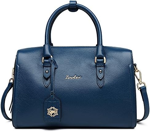 ZOOLER Genuine Leather Handbags for Women Crossbody Bags Boston Bag Solid Color