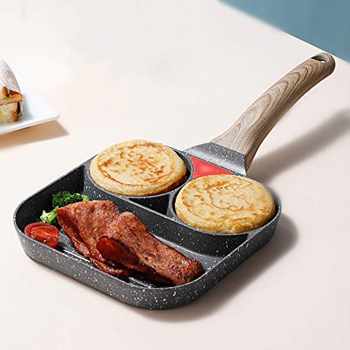 3Hole NonStick Omelet pan, Used for Hamburger and Egg, ham pan