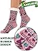 EBMORE Women Slipper Fuzzy Socks Fluffy Cozy Cabin Warm Winter Soft Thick Comfy Fleece Christmas Anti Slip Home Stocking Stuffer(Light Purple)