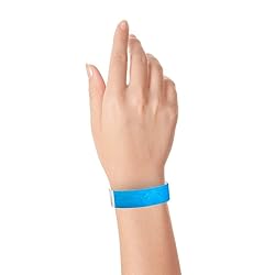 WristCo Neon Blue Tyvek Wristbands for Events