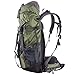 WASING 55L Internal Frame Backpack Hiking Backpacking Packs for Outdoor Travel Climbing Camping Mountaineering with Rain Cover - Green