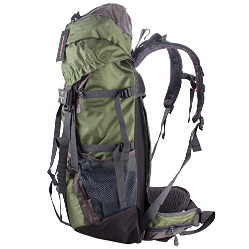 WASING 55L Internal Frame Backpack Hiking Backpacking Packs Import It All