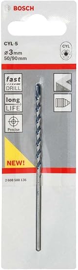 Bosch Professional 1x CYL-5 Concrete Drill Bit Ø3 x 90 mm Robust Line