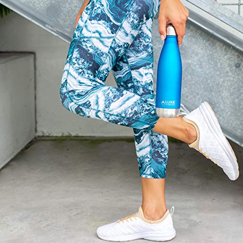 Luxe Hydration 17oz Travel Water Bottle 18/8 304 Stainless Steel