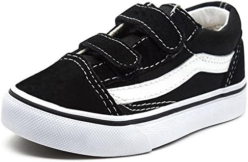 Baone Tommy Toddler/Little Fashion Velcro Canvas Sneakers Slip On For Boys Girls Casual Shoes, Black, 11
