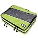 BAGSMART Travel Packing Cube (Small-Large 3 Piece) for Carry-on Travel Accessories, Suitcase and Backpacking (Double Compartment, Green)