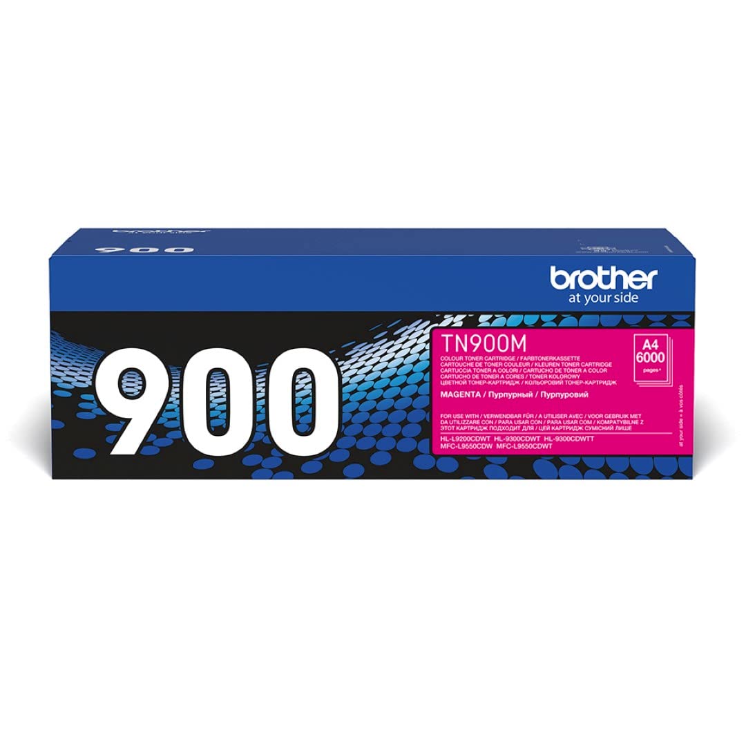 Brother TN-900M Toner Cartridge, Magenta, Single Pack, Ultra High Yield, Includes 1 x Toner Cartridge, Brother Genuine Supplies