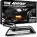 Arrow Sequential Mustang LED Front Turn Signal Pair w/Switchback DRL for 15-17 - White Amber Light Left Right [Diffused]