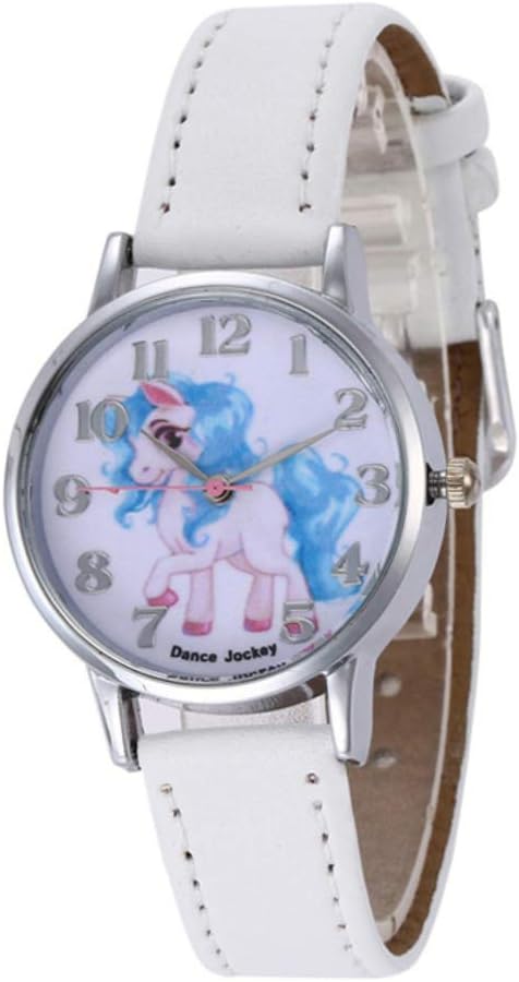 PPpanda Girls Unicorn Wrist Watch Leather Band Analog Display Quartz Watch Xmas Gift