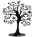 Widelife Jewelry Tree Stand Metal Jewelry Organizer Holder Display for Earrings, Bracelets, Necklaces (Black)
