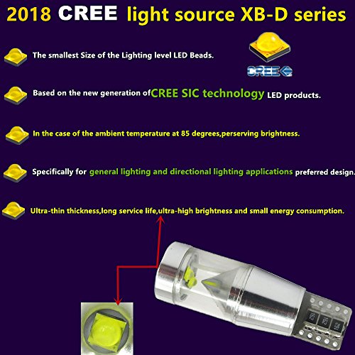 WLJH 2X CANBUS Error Free T10 194 LED Light Cree Chip LED Parking Lights Sidelight for Mercedes Benz W202 W220 W204 W203 W210 W124 W211 W222 W204 W164 - Thumbnail 3