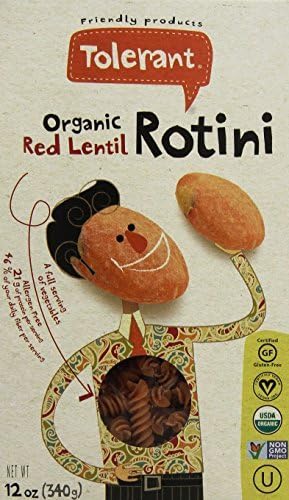 Tolerant Organic Red Lentil Rotini 12 oz