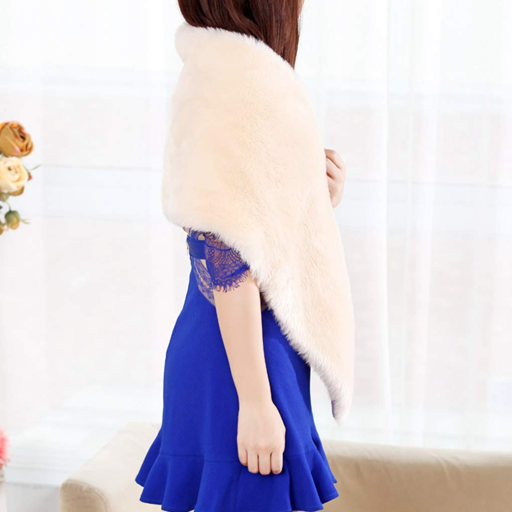 Yalice Women's Wedding Faux Fur Shawl and Wrap Bridal Fur Stole Fur Scarf for Bride and Bridesmaids Yalice Women's Wedding Faux Fur Shawl and Wrap Bridal Fur Stole Fur Scarf for Bride and Bridesmaids