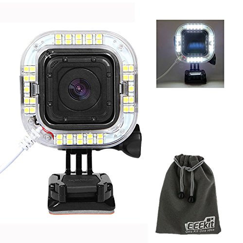 EEEKit 2 in 1 Light Solution Kit for Gopro Hero 5 4 Session,External USB 2.0 Lens LED Ring Shooting Light