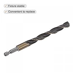 uxcell 2 Pcs High Speed Steel Hex Shank Twist Drill