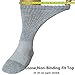 Well Knitting Diabetic Socks for Men & Women, Coolmax Medical Circulation Crew Mid Calf Socks with Seamless Toe, Non-Binding Top, and Padded Sole, 4 Pairs (Grey,L)