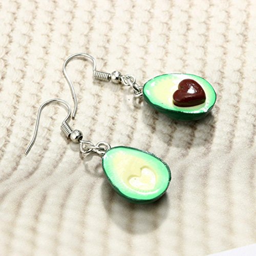 image for Women Earrings,Lethez Hot Sales Heart-shaped Avocado Dangle Earrings F