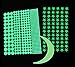 Amersumer 480Pcs Glow in the Dark Wall Decals Stickers,Adhesive Dots,Star and Moon,Ideal Kids Decor or Relaxing Ambience for Kids Boys Girl Gift