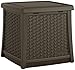 Suncast Elements 13-Gallon End Table with Storage - Lightweight Resin Outdoor Storage Patio and Coffee Table for Cushions, Gardening Tools and Toys - Store Items on Patio - Java (BMDB1310) primary