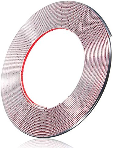 OTOLIMAN 6mm x 5metre (0.24inchx16feet) Car Chrome Moulding Trim Strip Decoration PVC Tape Sticky - Bumper Door Guard Protection
