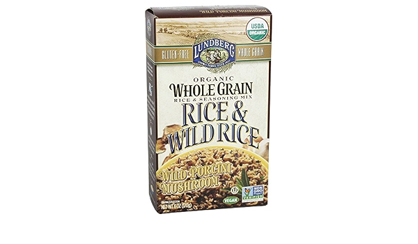 Lundberg Family farms whole grain Rice&Wild Rice Wild porcini mushroom (073416509603)