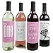 Big Dot of Happiness Omg, You're Getting Married - Engagement Party Gift for Women - Wine Bottle Label Stickers - Set of 4