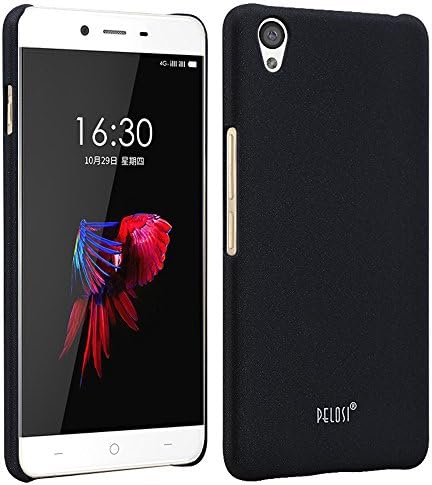 New Original Pelosi Hard Shell Slim Back Cover Case Skin &amp; Screen Protector for Oneplus X 1+ Cell Phone (Sandstone Black)