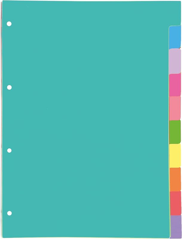 Divisori A4 10 posizioni 10 colori