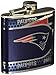 Great American Products NFL Stainless Steel Hip Flask with Metallic Graphics, 6-Ounce, Silver