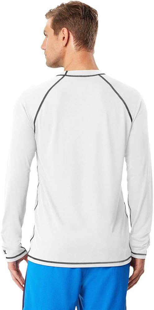 Speedo Men's Uv Swim Shirt Long Sleeve Loose Fit Easy Tee: Clothing