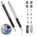 aibow Capacitive Stylus Pens for iPad , iPhone and Other Touch Screens [ Fine Point Disc Tip & Mesh Tip 2in1 Series ] with 4 Replaceable Disc Tips & 4 Replaceable Mesh Tips(Black/Silver)