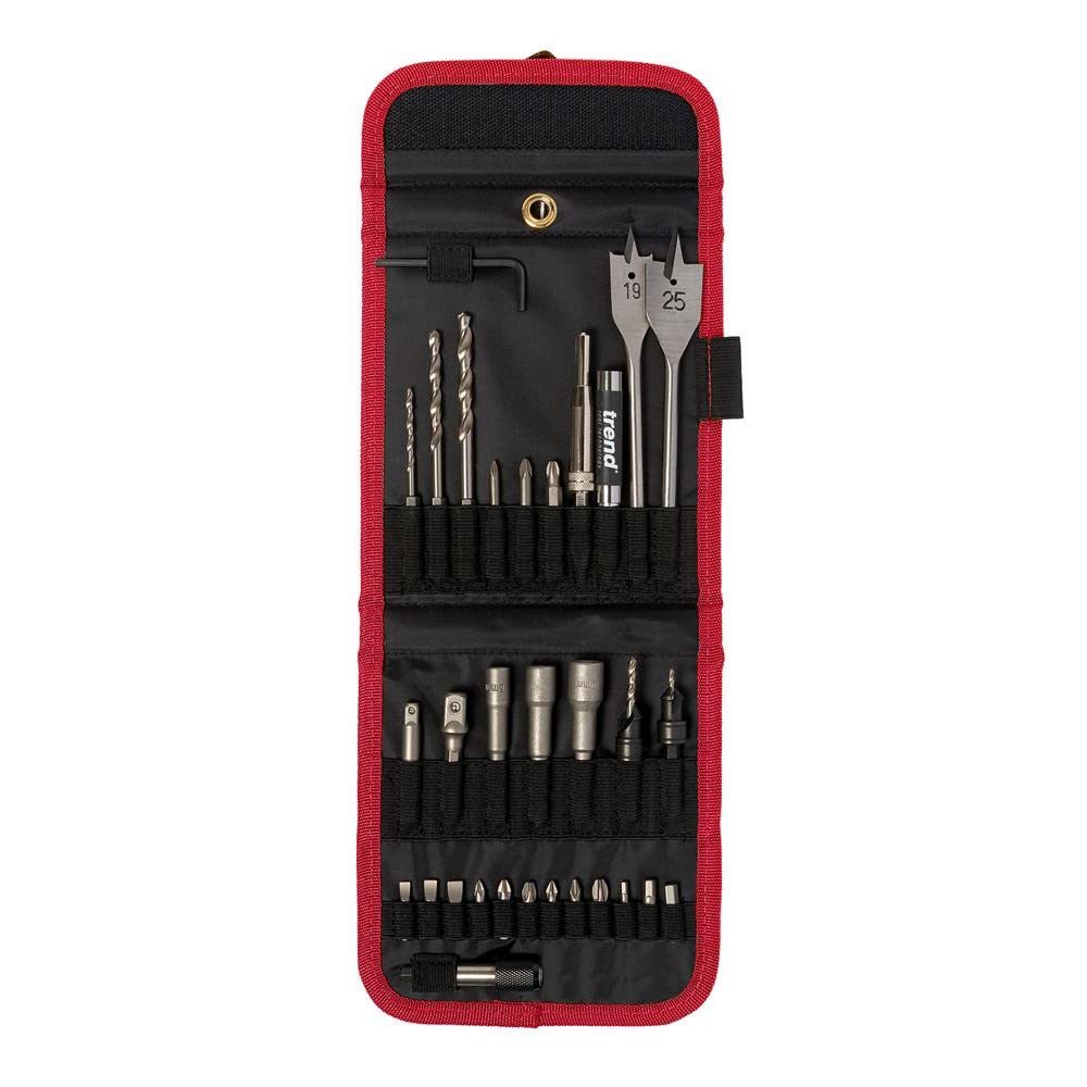 Trend Craft Pro Quick Release 30 Piece Screwdriver Set in Compact Belt Pouch Tool Holder - CR/QR/Set/1; 30 Piece Set