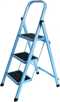 Amazon Com Blue Foldable Ladders Aluminum High Climbing Step